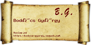 Bodócs György névjegykártya